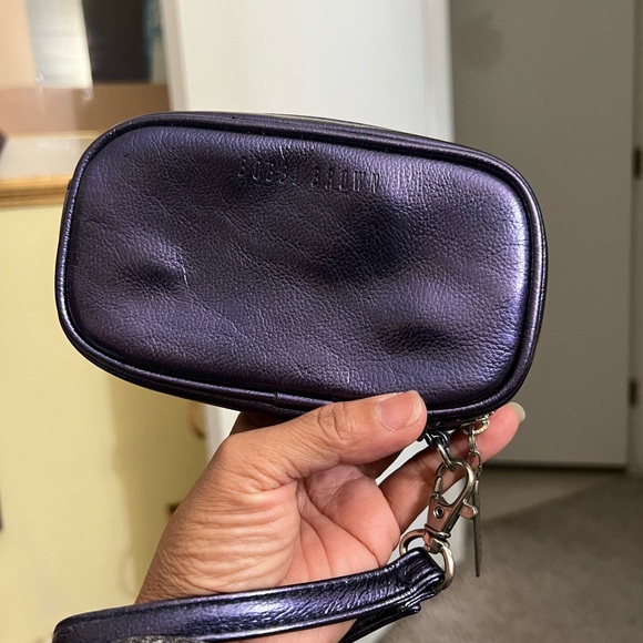 BOBBI BROWN mini wristlet dark blue pouch and white beaded coin porch. - Picture 2 of 16